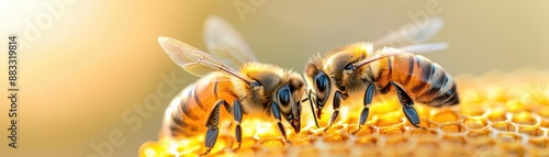 Wallpaper Mural Beekeepers inspecting hives on organic farm Torontodigital.ca