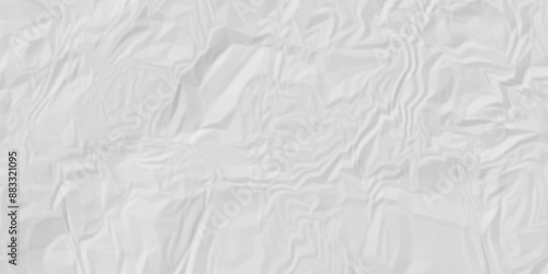White wrinkly backdrop paper background. panorama craft wrinkly paper texture background, crumpled pattern texture. paper crumpled texture. white fabric crushed textured crumpled.