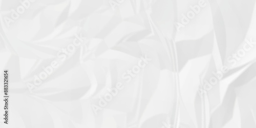 White wrinkly backdrop paper background. panorama craft wrinkly paper texture background, crumpled pattern texture. paper crumpled texture. white fabric crushed textured crumpled.