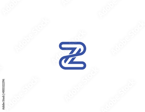 Modern Linear Letters Z or ZH or N logo design concept with white background. 