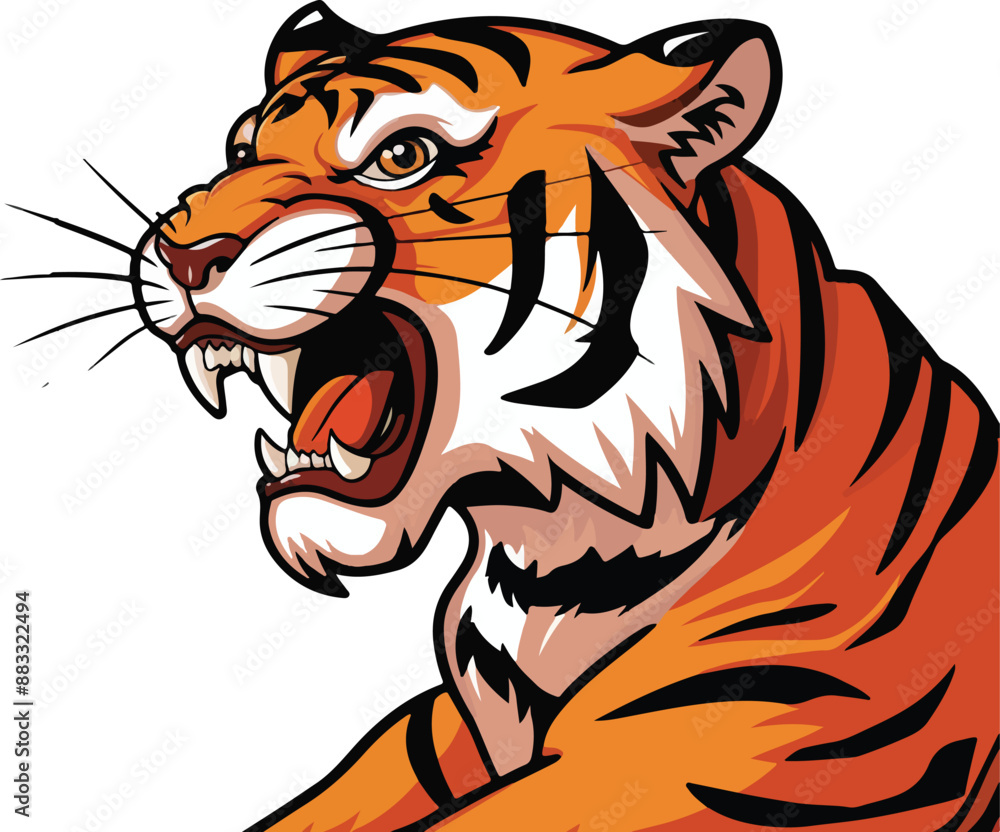 Fototapeta premium tiger cartoon vector Adobe Illustrator Artwork 