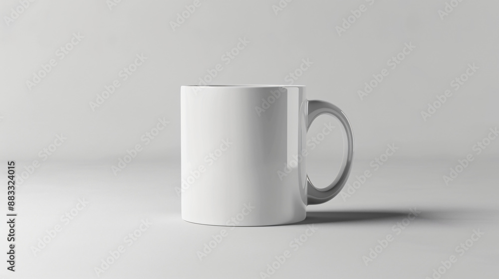 Fototapeta premium Blank coffee mug, clean background, mockup for the concept 