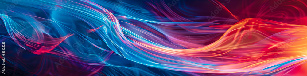 Abstract Vibrant Neon Light Wave Background with Dynamic Energy Patterns Abstract Vibrant Neon Light Wave Background with Dynamic Energy Patterns