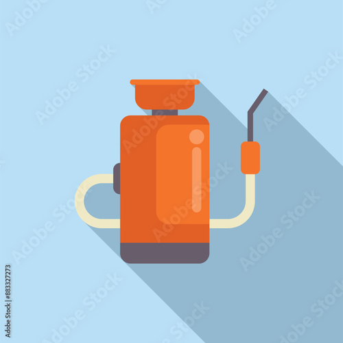 Orange chemical manual pump sprayer for garden using insecticide or pesticide