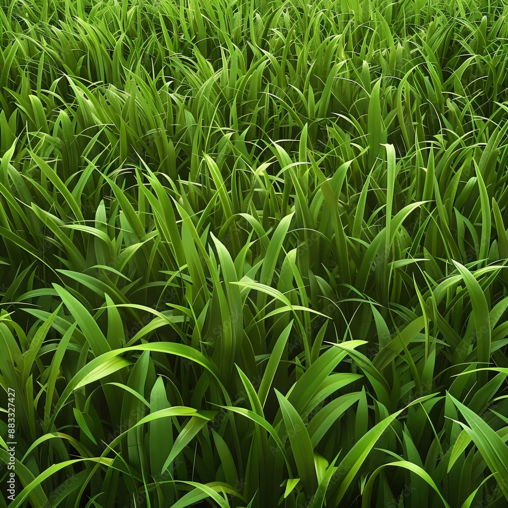 Lush Green Grass Field: A Close-Up View of Vibrant Green Blades of Grass in a Dense, Lush Field Lush Green Grass Field: A Close-Up View of Vibrant Green Blades of Grass in a Dense, Lush Field