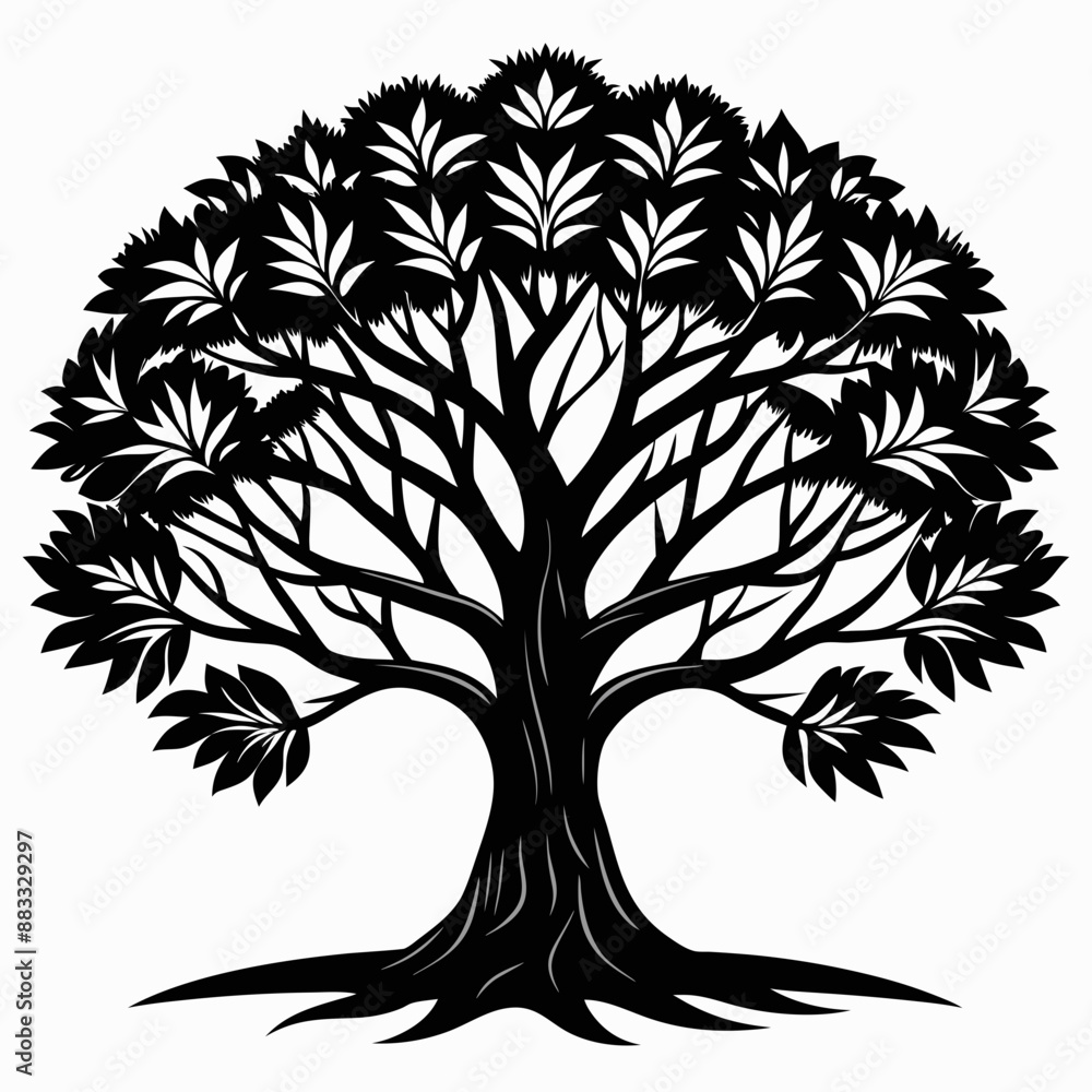 Obraz premium tree vector illustration
