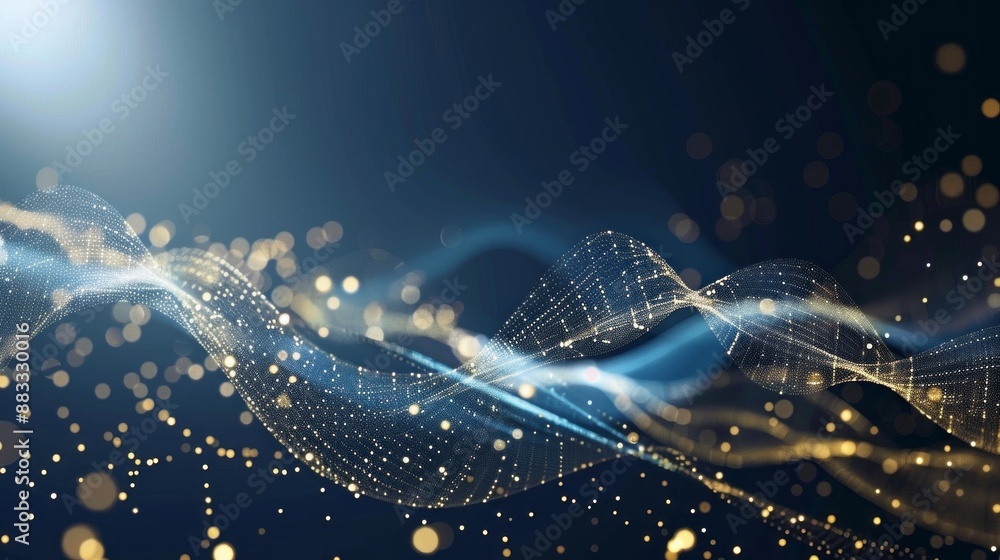 Modern abstract network science connection technology with gold line premium dots on hi-tech future blue background, ideal for template, web design, wallpaper, poster, and presentation concepts.
Modern abstract network science connection technology with gold line premium dots on hi-tech future blue background, ideal for template, web design, wallpaper, poster, and presentation concepts.