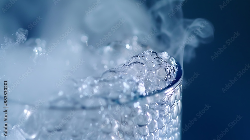 Macro shot of liquid nitrogen vaporizing 32k, full ultra HD, high resolution Macro shot of liquid nitrogen vaporizing 32k, full ultra HD, high resolution