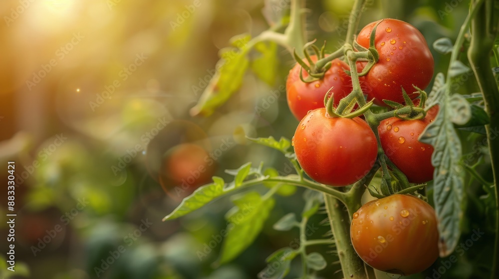 Ripe Tomatoes Glowing at Sunset Ripe Tomatoes Glowing at Sunset