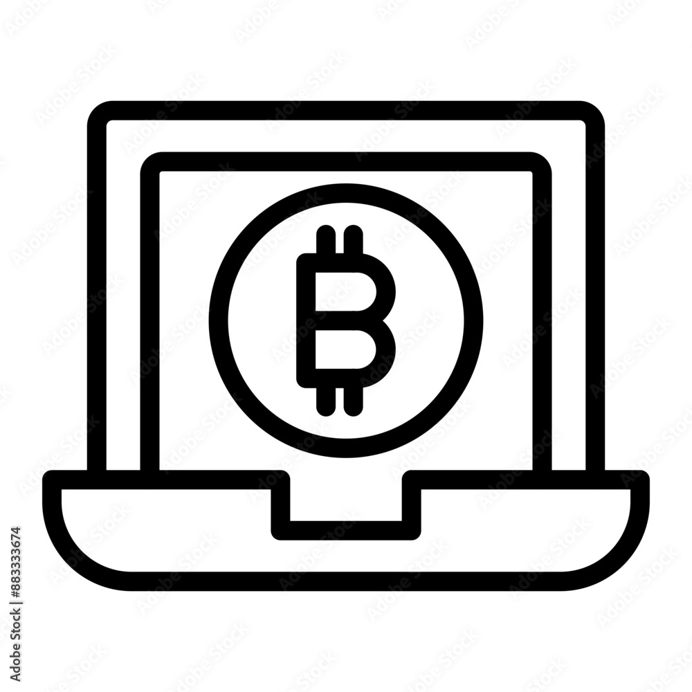 Laptop Vector Line Icon Design Laptop Vector Line Icon Design