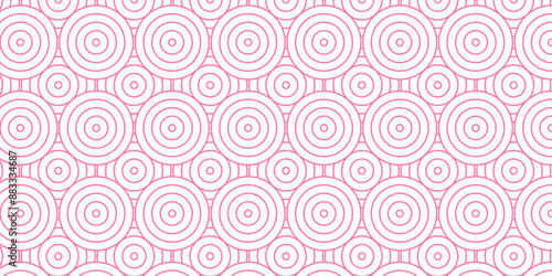 Minimal diamond vector overlapping Pattern geometric wave spiral and abstract circle wave line. pink color seamless tile stripe geometric create retro square line backdrop white pattern background.