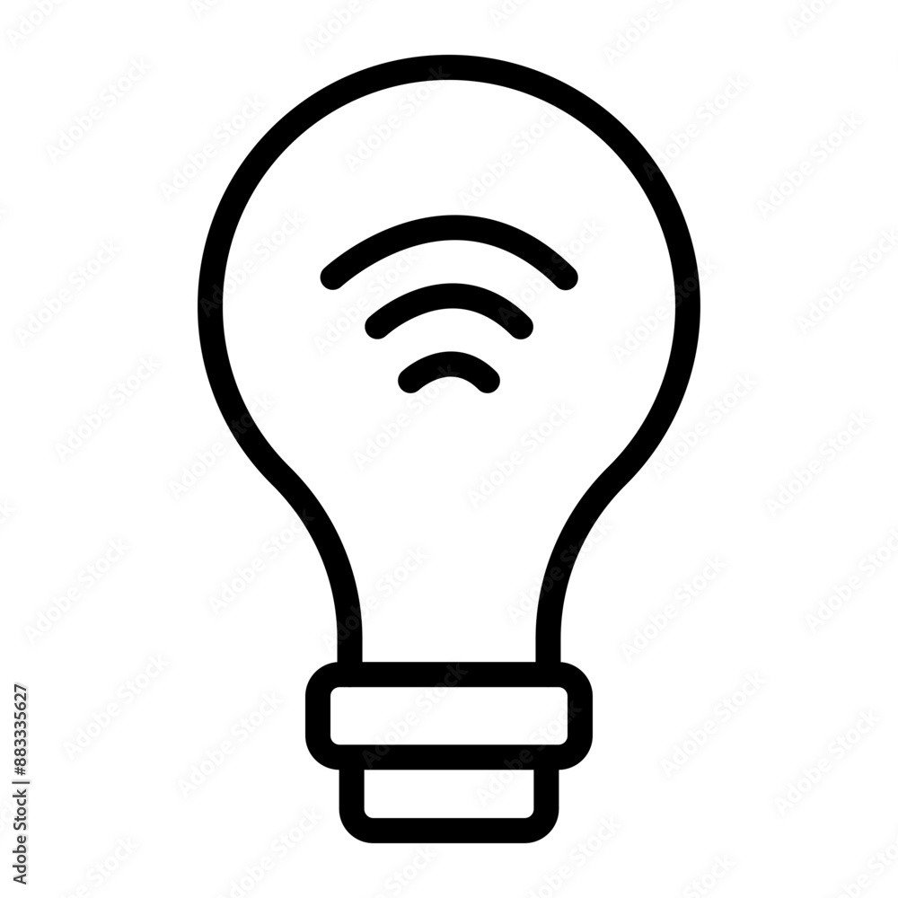 Smart Light Vector Line Icon Design Smart Light Vector Line Icon Design