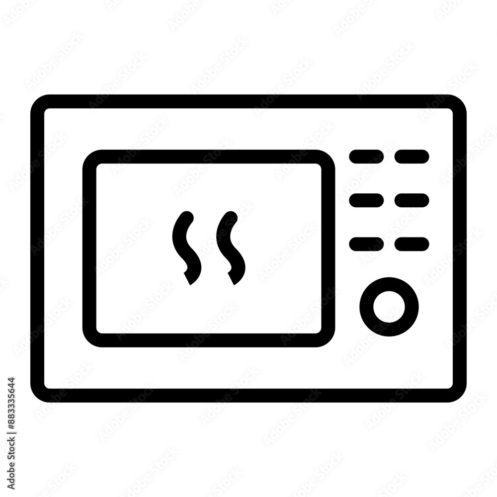 Microwave Vector Line Icon Design Microwave Vector Line Icon Design