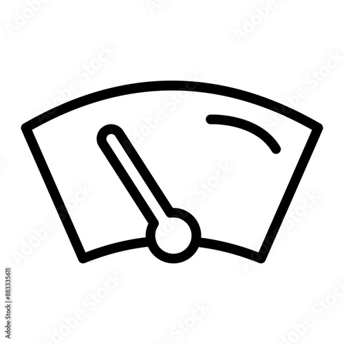 Windscreen Vector Line Icon Design