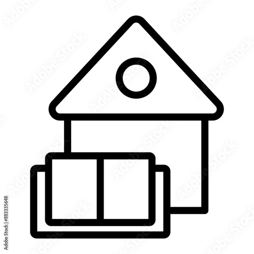 Homeschooling Vector Line Icon Design