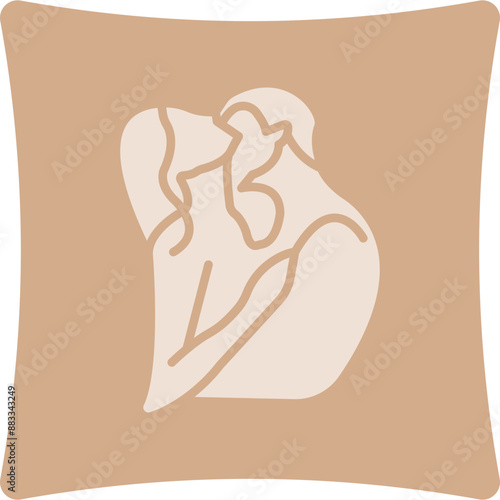 Neck kiss Glyph Art Box Icon
