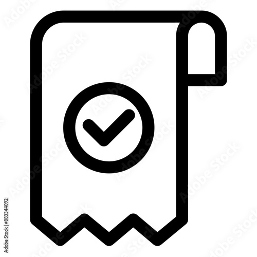 script icon glyph, with artboard size 64px, for price, order, payment, payment, invoice, receipt,