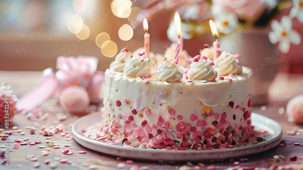 Birthday cake with candles Birthday cake with candles