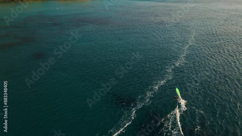 Windsurf in Mallorca, during Sunset