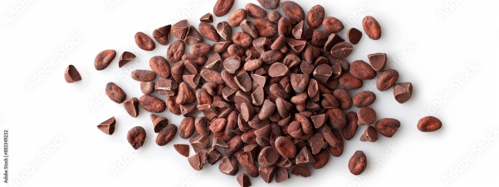 A red bean pile atop another on a white countertop A red bean pile atop another on a white countertop
