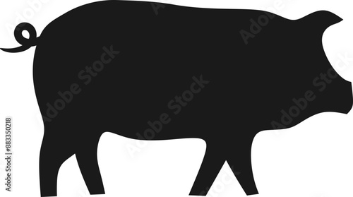 Pig Silhouette Graphic Design 