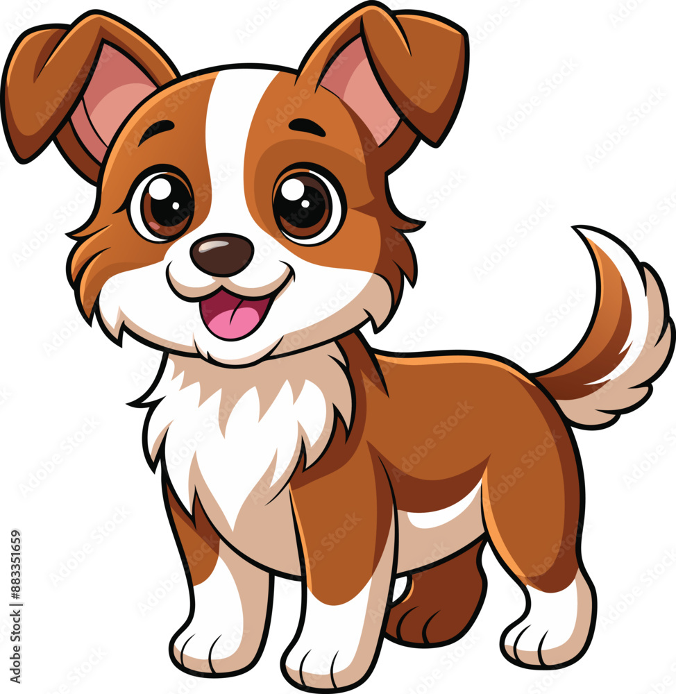 The puppy is captured in a candid moment with a curious expression The puppy is captured in a candid moment with a curious expression