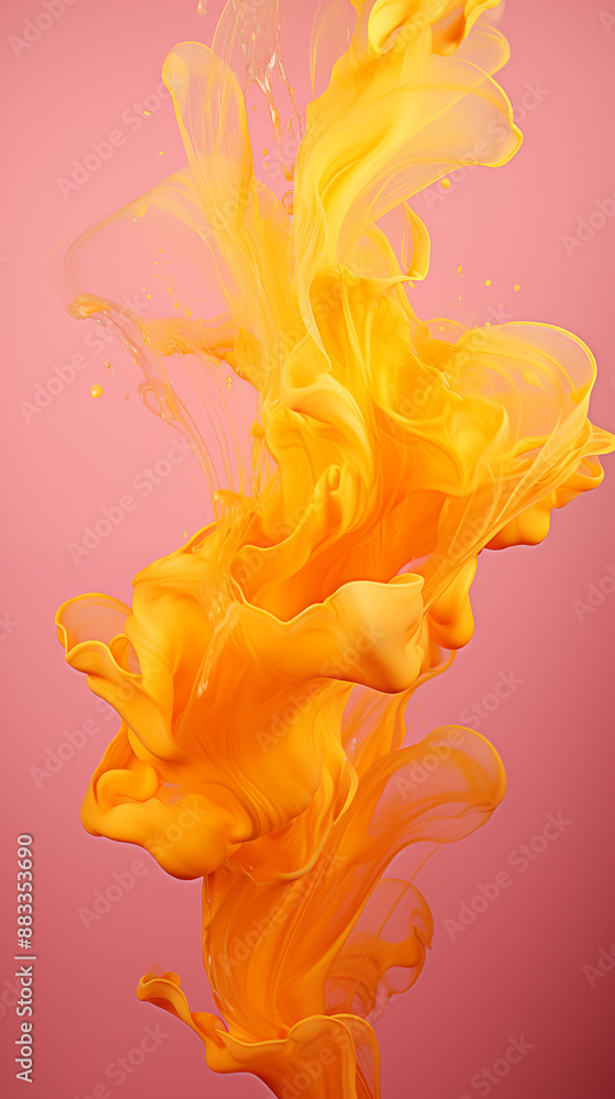 Yellow Fluid Paint Drained on Pink Background, Abstract Image, Texture, Pattern Background, Wallpaper, Cover and Screen of Smartphone, Cell Phone, Computer, Laptop, 9:16 and 16:9 Format Yellow Fluid Paint Drained on Pink Background, Abstract Image, Texture, Pattern Background, Wallpaper, Cover and Screen of Smartphone, Cell Phone, Computer, Laptop, 9:16 and 16:9 Format