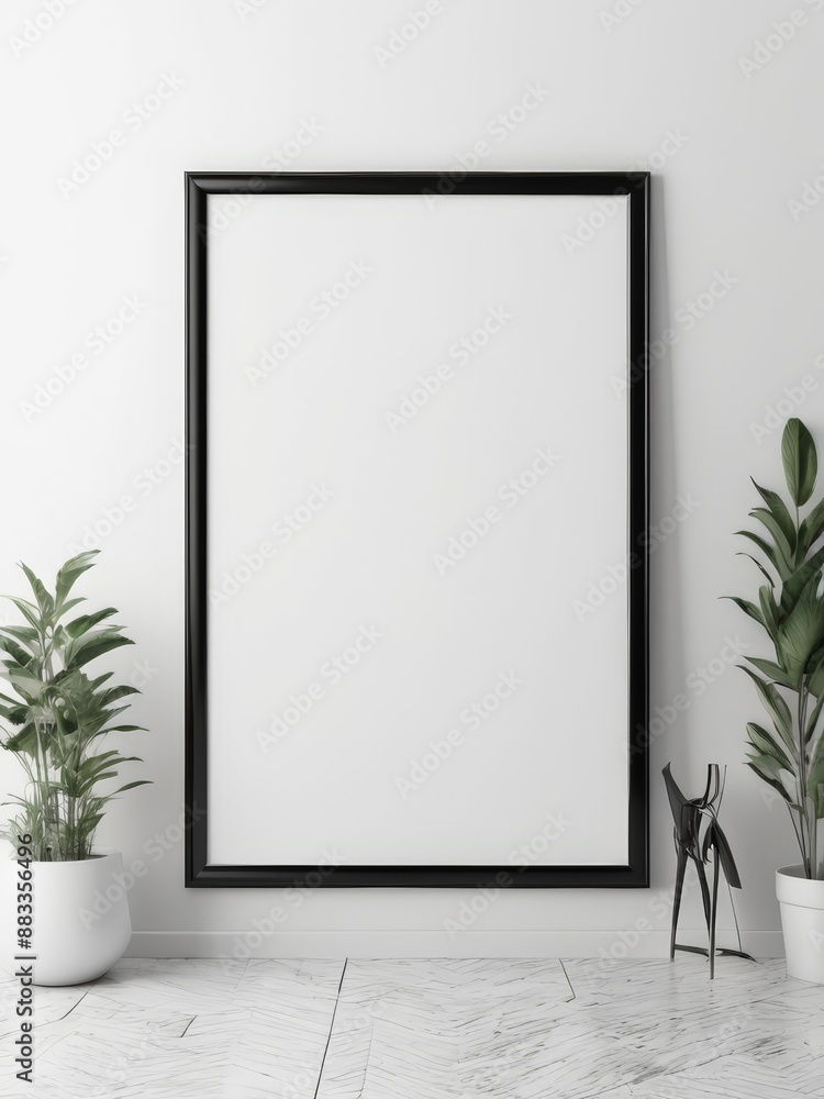 Interior poster mockup with vertical frame in home interior background. Mockup Poster Frame in cozy room Interior poster mockup with vertical frame in home interior background. Mockup Poster Frame in cozy room