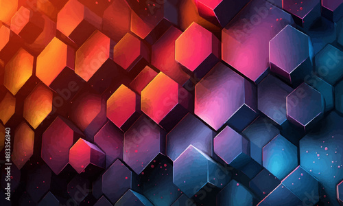 A geometric vector of a hexagonal pattern.