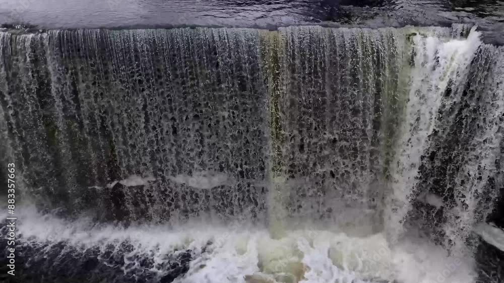 Jägala Juga Waterfall - close up of the fall Jägala Juga Waterfall - close up of the fall
