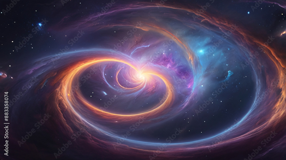 Neon Nebula, background for sci-fi and gaming related content, copy space Neon Nebula, background for sci-fi and gaming related content, copy space