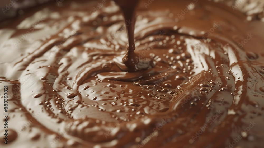 Macro view of hot chocolate being stirred 32k, full ultra HD, high resolution Macro view of hot chocolate being stirred 32k, full ultra HD, high resolution