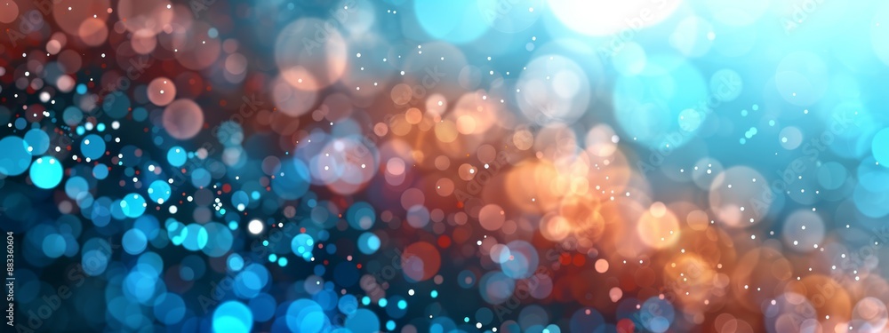 An image of a blue and red background, overlapped by another image of a red and blue background, both slightly blurred