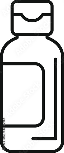 Open flip top bottle is being used as packaging for cosmetic product