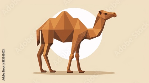 Camel Graphic Silhouette Logo Design vector
