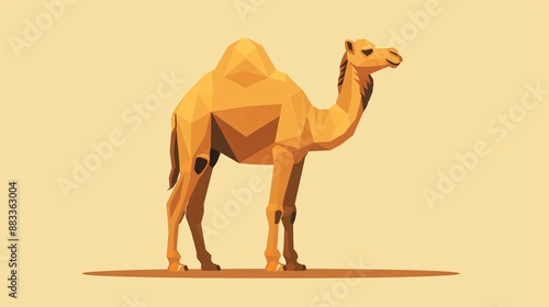 Camel Graphic Silhouette Logo Design vector
