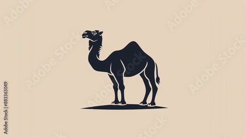 Camel Graphic Silhouette Logo Design vector

