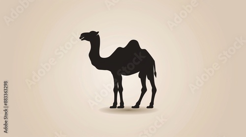 Camel Graphic Silhouette Logo Design vector
