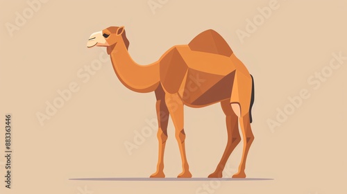 Camel Graphic Silhouette Logo Design vector
