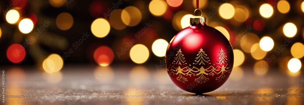A bright, shiny New Year's Eve toy. Christmas theme. Holiday. Party. Banner, poster, background. With copy space A bright, shiny New Year's Eve toy. Christmas theme. Holiday. Party. Banner, poster, background. With copy space