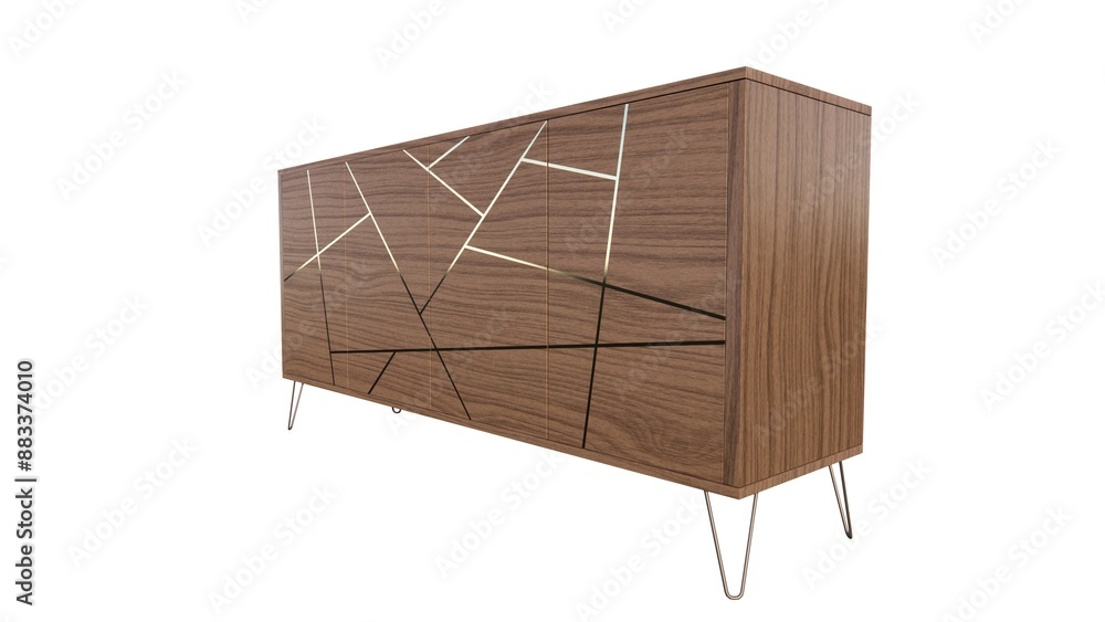 Illustration of a cupboard and tv table on a white background Illustration of a cupboard and tv table on a white background