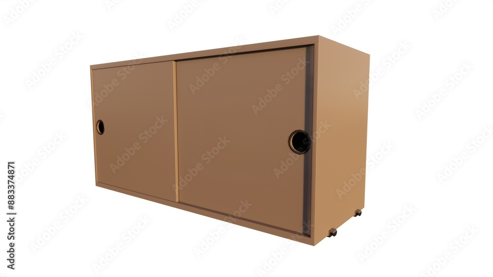 Illustration of a cupboard and tv table on a white background Illustration of a cupboard and tv table on a white background
