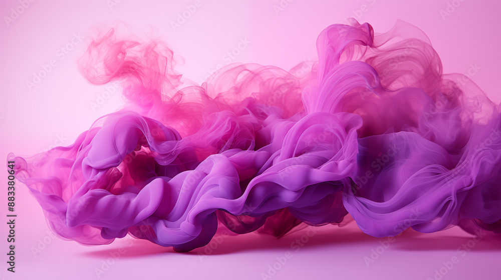 Obraz premium Purple Fluid Paint Dripped on Pink Background, Abstract Image, Texture, Pattern Background, Wallpaper, Cover and Screen of Smartphone, Cell Phone, Computer, Laptop, 9:16 and 16:9 Format