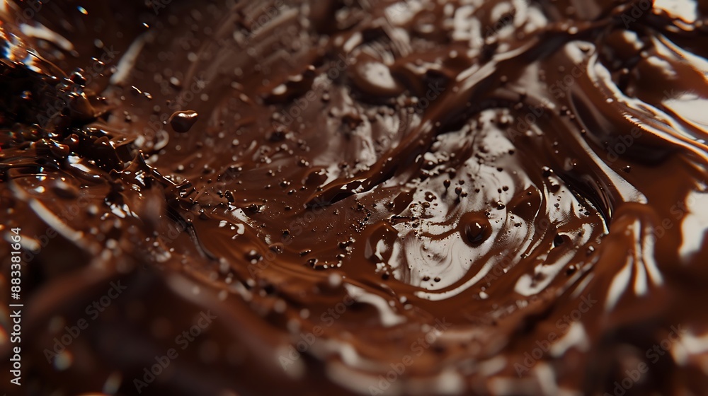 Macro view of liquid chocolate mixing 32k, full ultra HD, high resolution Macro view of liquid chocolate mixing 32k, full ultra HD, high resolution