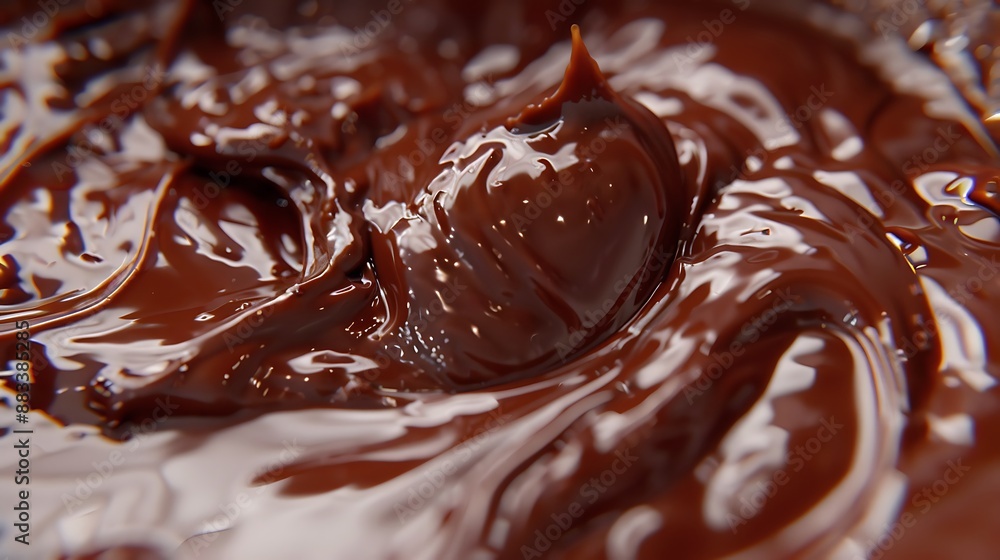 Macro view of liquid chocolate mixing 32k, full ultra HD, high resolution Macro view of liquid chocolate mixing 32k, full ultra HD, high resolution