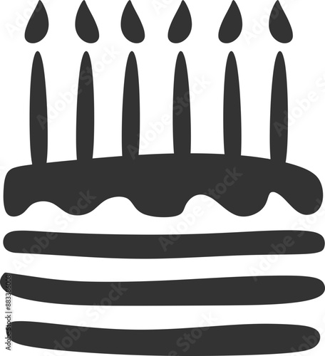 Birthday Cake Vector Graphic