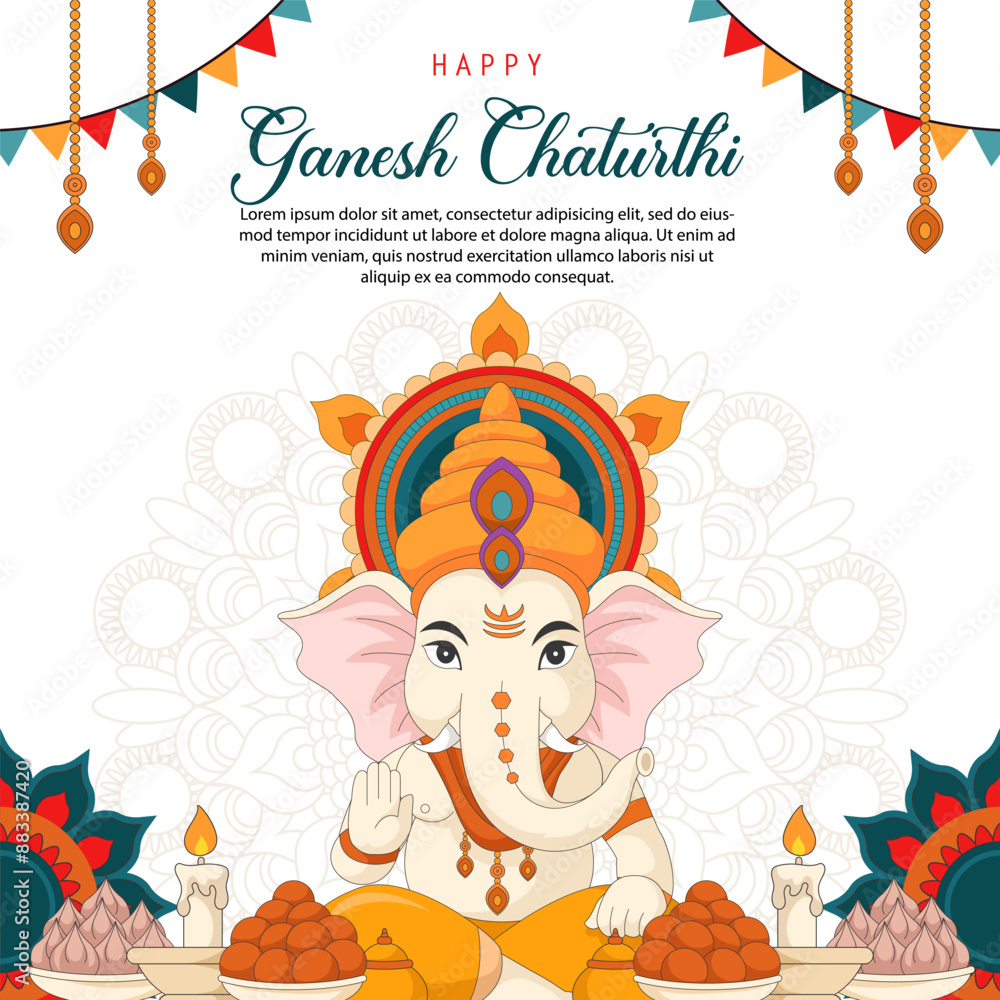 Fototapeta premium Happy Ganesh Chaturthi background