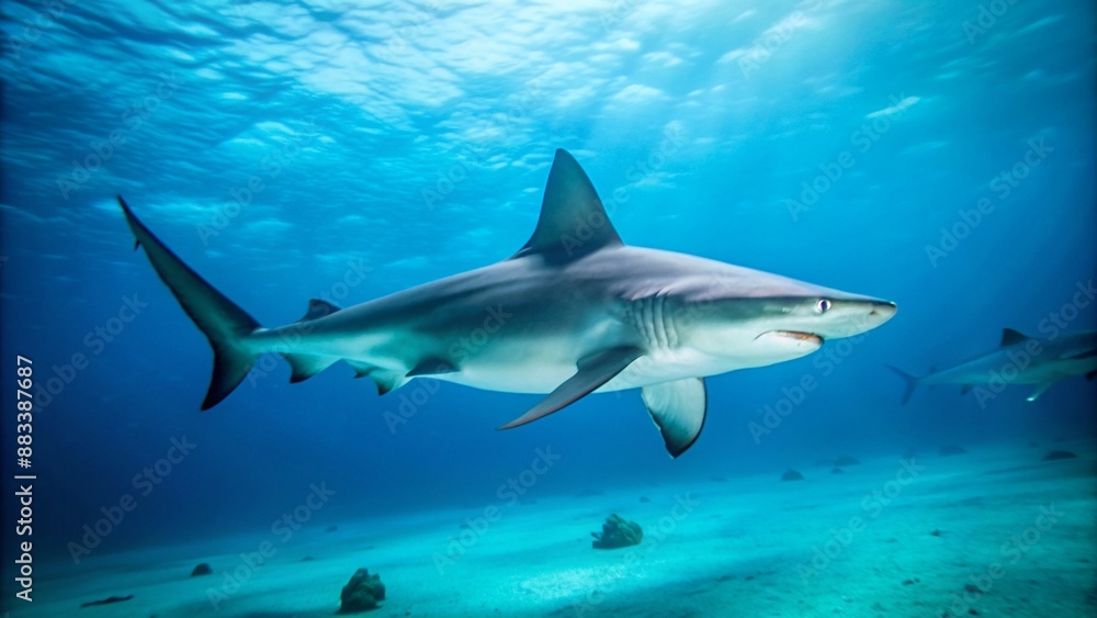 Fototapeta premium hammerhead-shark-in-the-ocean