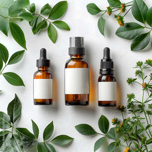 Blank Label Bottles for Cosmetic Packaging