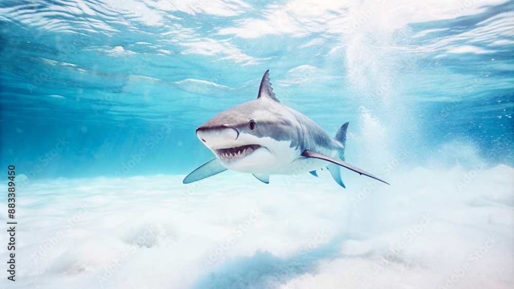 custom made wallpaper toronto digitala-shark-preparing-for-an-attack-in-the-ocean